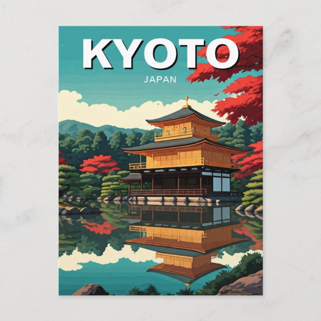 Kyoto Japan Travel Kinkakuji Golden Pavilion Postcard (Front)