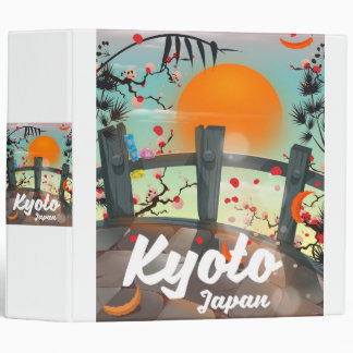 Kyoto Japan travel poster Binder