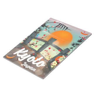 Kyoto Japan travel poster Notepad