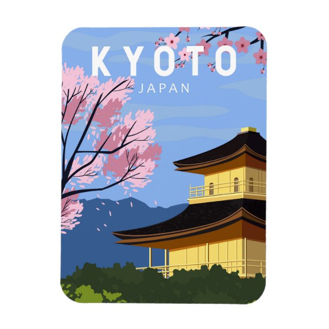 Kyoto Japan Travel Vintage Art Magnet (Vertical)