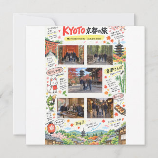 Kyoto Japan Trip 5 Photo Collage Travel Zine Holiday Card