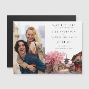 Kyoto Japan Wedding Photo Save The Date Magnetic Invitation
