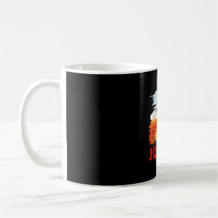 Kyoto skyline mountain autumn scenery vintage coffee mug