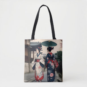 Kyoto Spring Walk Kimono Tote Bag