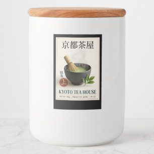 Kyoto Tea House Minimalist Japanese Zen Tea Aest Food Label