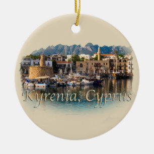 Kyrenia, Cyprus: Harbor Ceramic Ornament