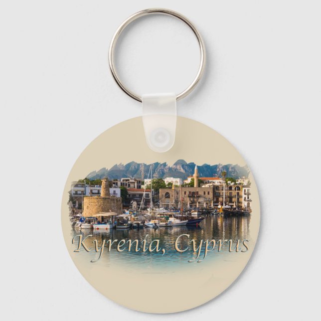Kyrenia, Cyprus: Harbour Keychain (Front)