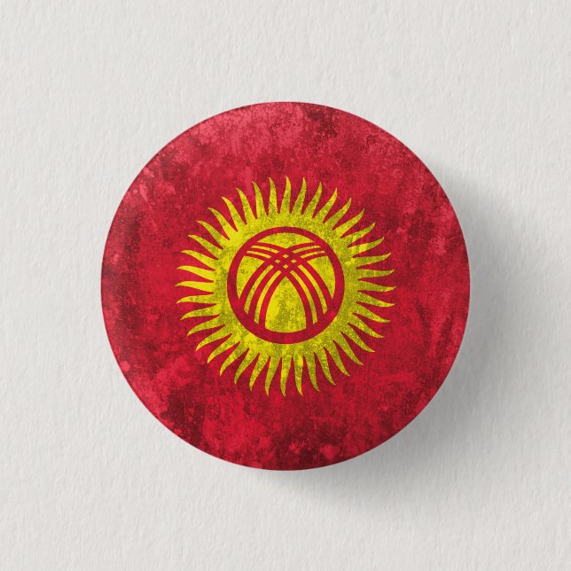Kyrgyzstan 1 Inch Round Button (Front)