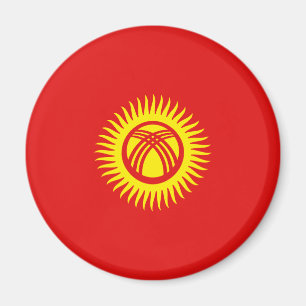 Kyrgyzstan Fisheye Flag Magnet
