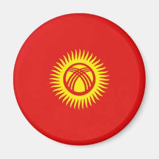 Kyrgyzstan Fisheye Flag Magnet