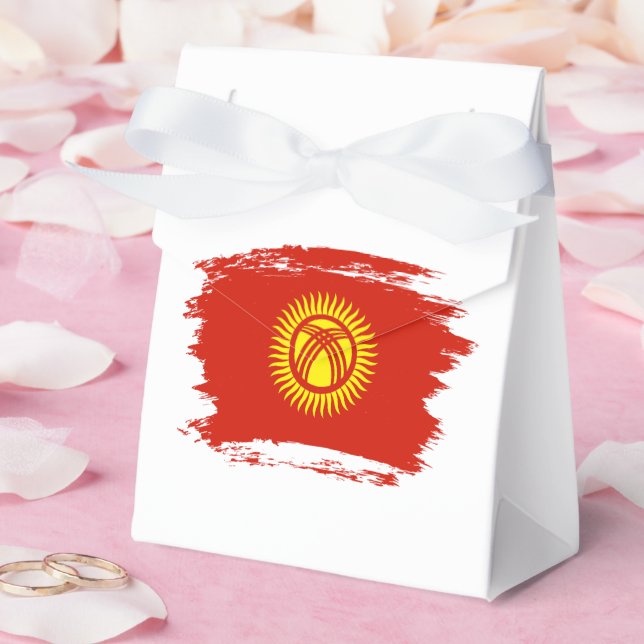 Kyrgyzstan flag favor box (Wedding)
