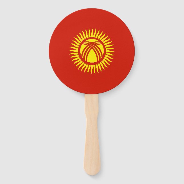 Kyrgyzstan flag hand fan (Front)