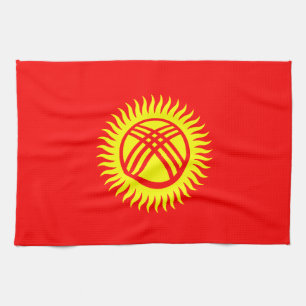Kyrgyzstan Flag Kitchen Towel