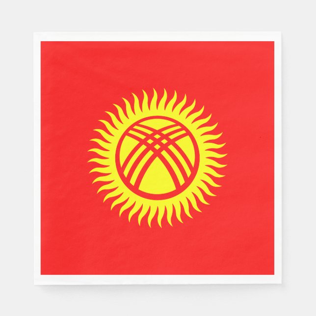 Kyrgyzstan Flag Napkin (Front)