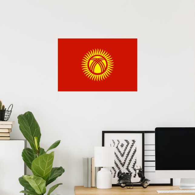 Kyrgyzstan flag poster (Home Office)