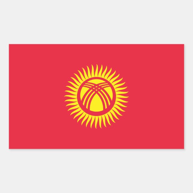 Kyrgyzstan Flag Sticker (Front)