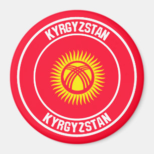 Kyrgyzstan Round Emblem Magnet