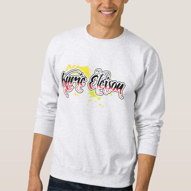 Kyrie Eleison Religious Phrase Stylized Text Sweatshirt (Front)
