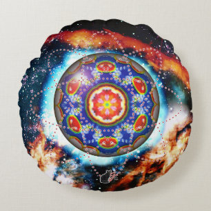 Kyron Orbz Round Pillow