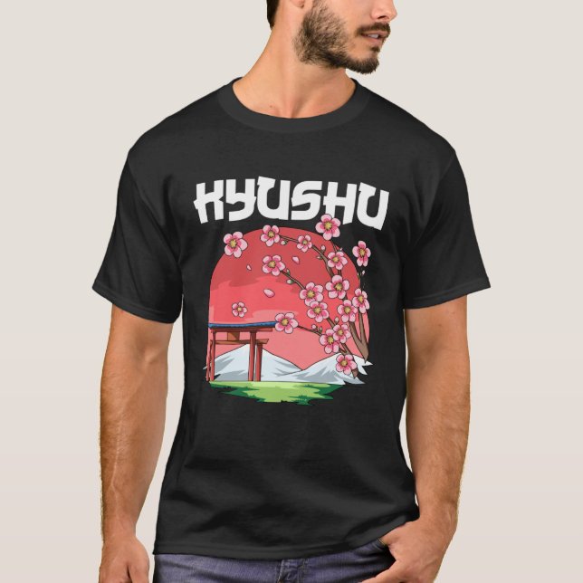 Kyushu  Kyokujitsuki Sakura Japan T-Shirt (Front)