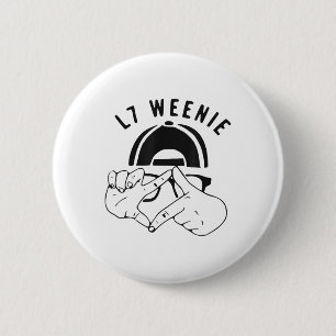 L7 Weenie Funny Youth Kids Boys Baseball _1  2 Inch Round Button