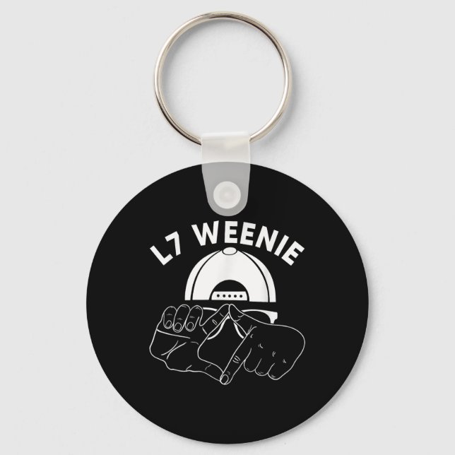 L7 Weenie Loser Hands Funny 90s Baseball Softball  Keychain (Front)