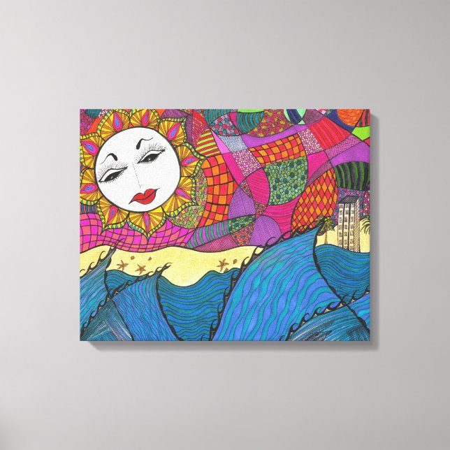 L.A. Coucher de soleil ~ Toile Giclee Imprimer (Recto)