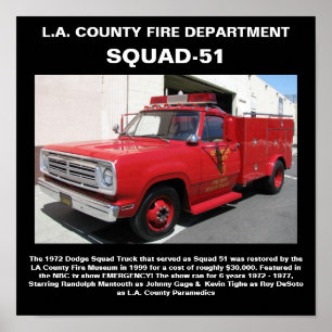 L.A. County Fire Dept Squad-51 Print