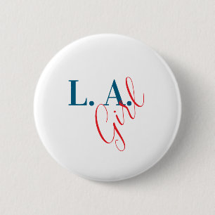 L. A. Girl Los Angeles Modern Minimalist Plain 2 Inch Round Button