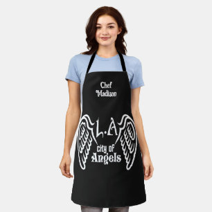 L.A. Los Angeles custom name & colour Apron