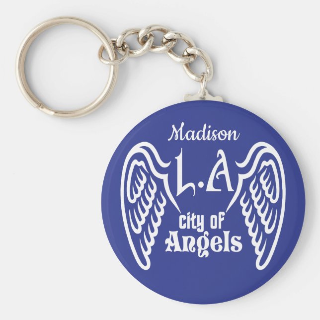 L.A. Wings custom name & colour key chains (Front)