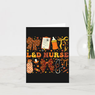 L&d Nurse Fall Autumn Coquette Labor Delivery Card