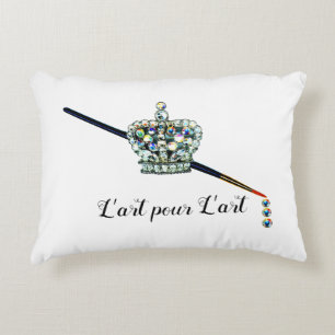 "L’art au service de l’art !" Coussin d'accent fra