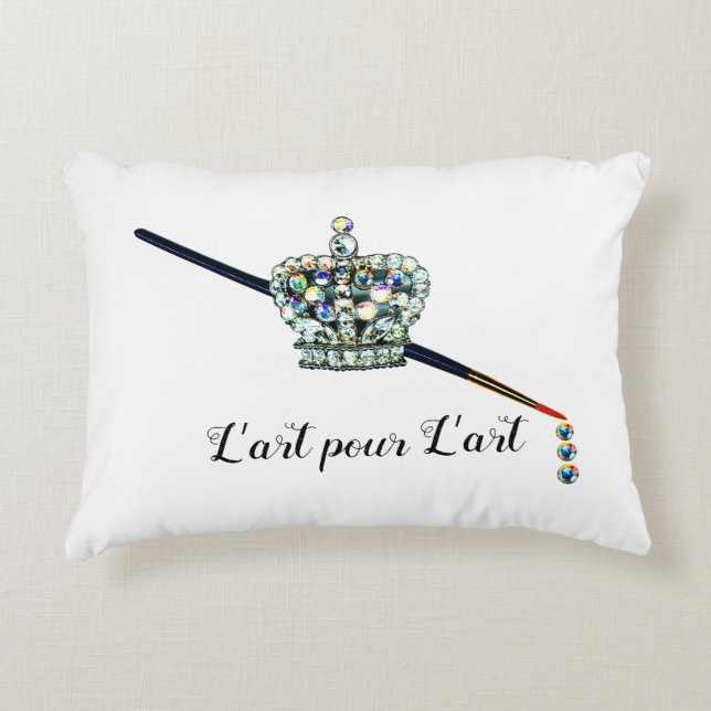 "L’art au service de l’art !" Coussin d'accent fra (Devant)