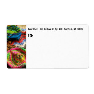 L Artisanware Knit Shipping Label