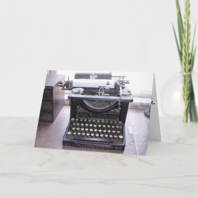 "L.C. Smith & Bros. Typewriter" Birthday Card (Front)