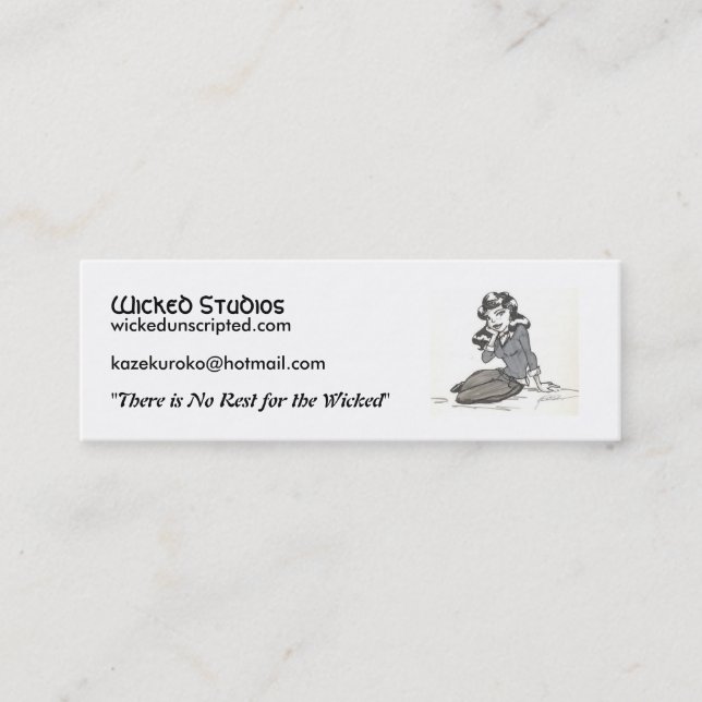 l_cb9c7b93e7bddd4cda39731fb055e77b, Wicked Stud... Mini Business Card (Front)