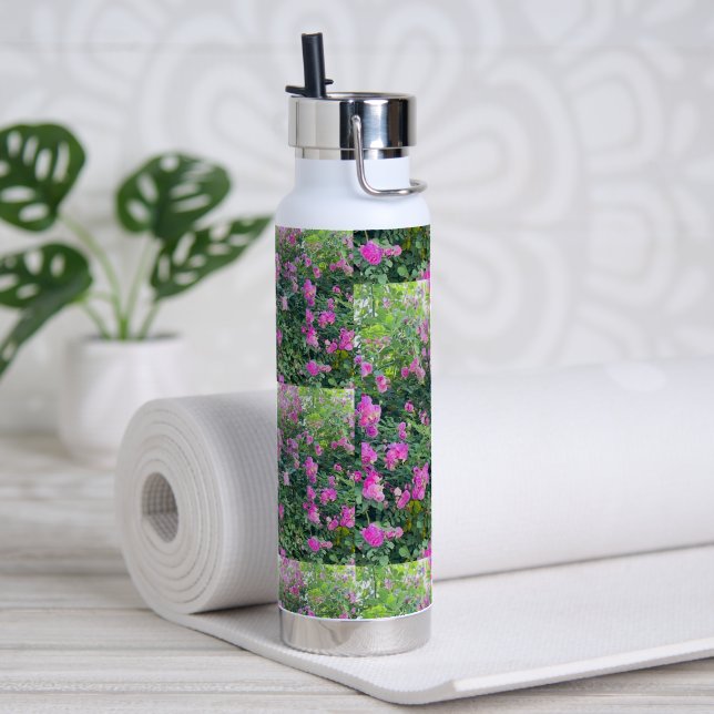 l Colourful Flower Pattern Water Bottle (Yoga)