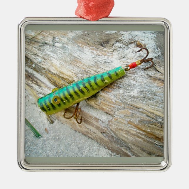 L Cooper Goo Goo Eyes Antique Fishing Lure Metal Ornament (Front)