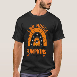 L&D Nurse Cutest Pumpkins Rainbow Halloween Spider T-Shirt