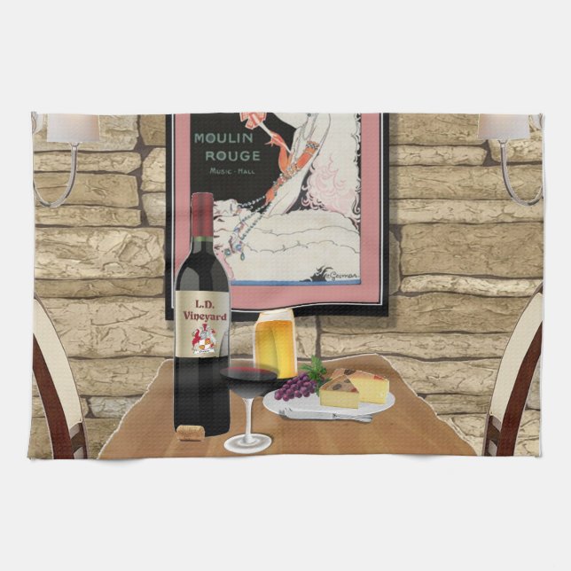 L.D. Serviette de vin de vignoble (Horizontal)