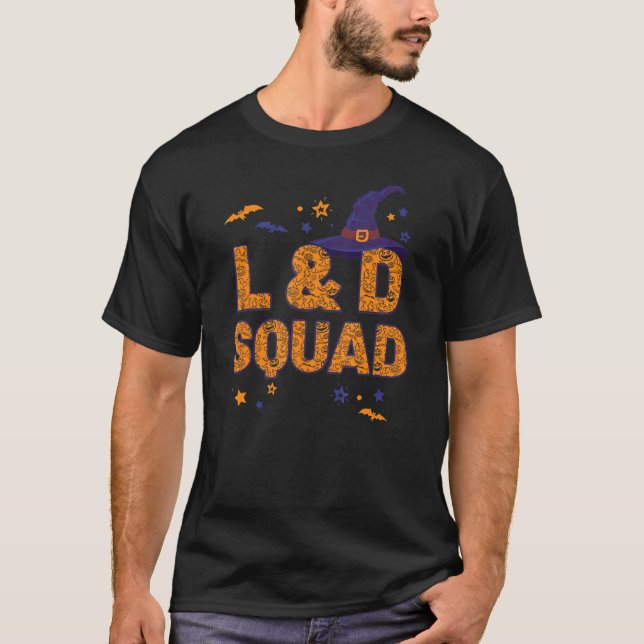 L&d Squad Witch Hat Labour And Delivery Nurse Crew T-Shirt (Front)