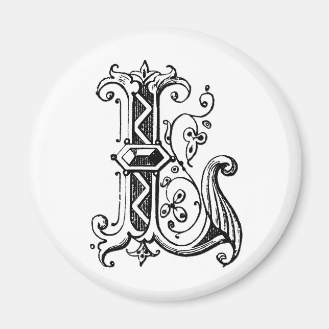 L Decorative Letter Magnet (Front)