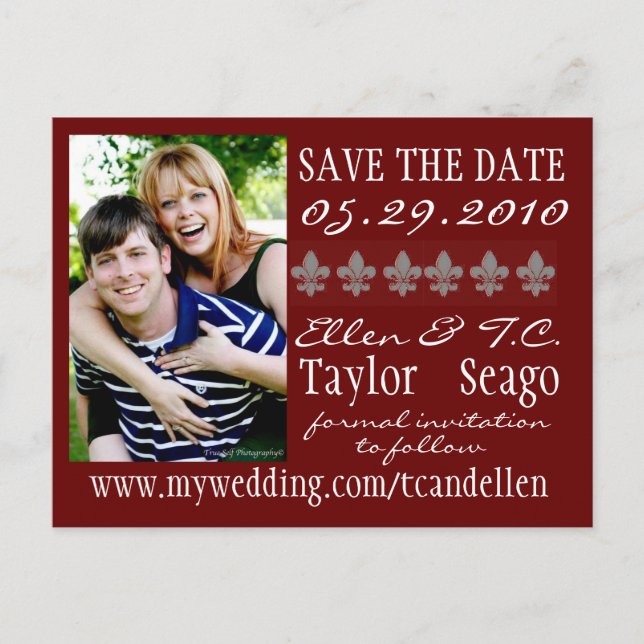 l_e86f0b4f69b2459ea499c31549ee5317, fleur-de-li... announcement postcard (Front)