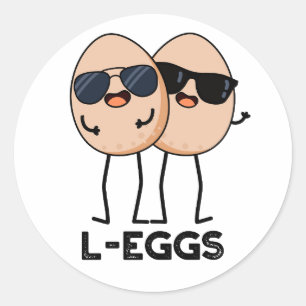 L-eggs Funny Egg Pun  Classic Round Sticker