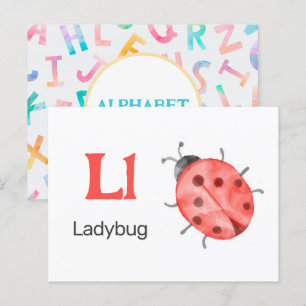 L est pour Ladybug - Carte Flash Alphabet