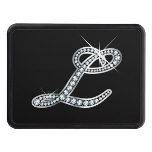 L Faux-"Diamond Bling" Tow Hitch Cover