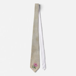 L for Lily Flower Monogram Tie