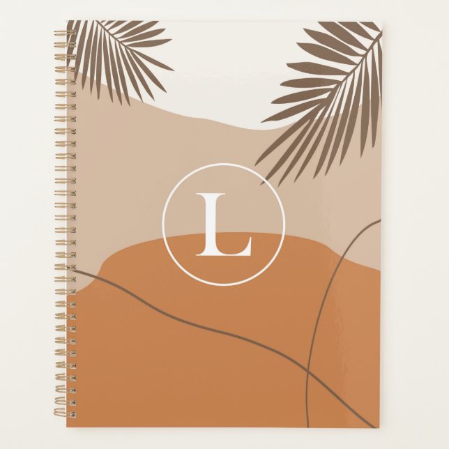L - Initial Monogram Letter L Abstract Design Planner (Front)
