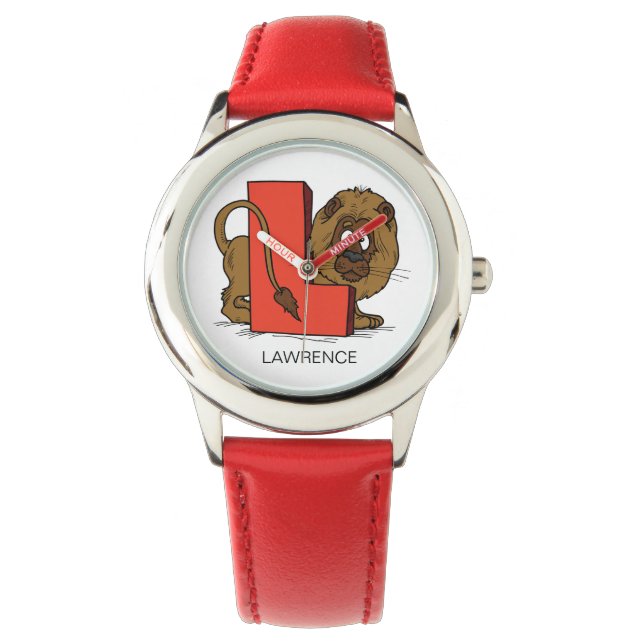 L is for ___ custom name Kid's Watch (Front)